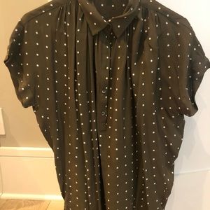 Madewell shortsleeve button down top
